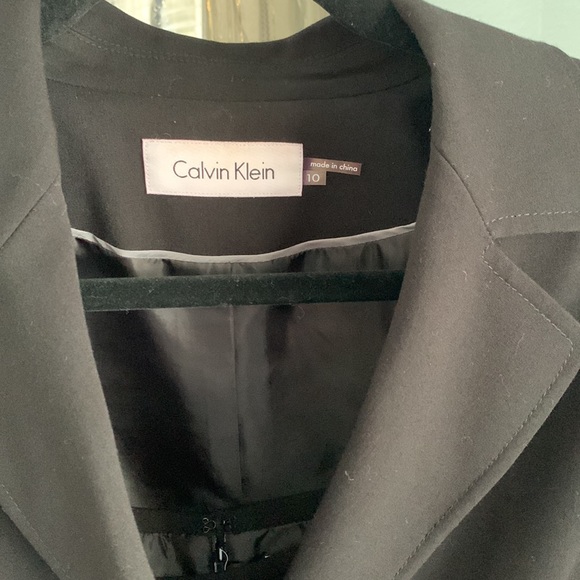 Calvin Klein suit skirt set size 10 polyester rayon spandex dry clean only - Picture 2 of 8